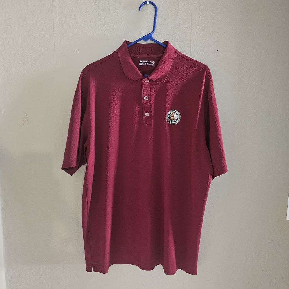Maroon Nike Polo Shirt with Embroidered Desert Canyon Logo